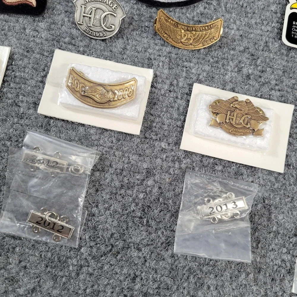 Harley Davidson HOG Owners Group Embroidered Patch‎ Pin Lot Mileage 1993-2014